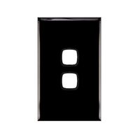 EXCEL - 2 Gang Grid & Coverplate Only - For 770 Series Mechanisms - Black