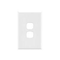 EXCEL - 2 Gang Switch Coverplate Only - White