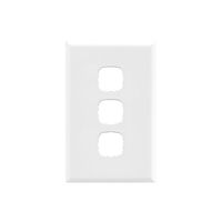 EXCEL - 3 Gang Switch Coverplate Only - White