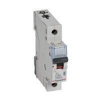 TX³ - MCB 6000 - Thermal magnetic circuit breaker - C curve - prong/fork type supply busbar - 1P - 230/400V a.c. - 50A - 1 module
