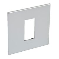 ARTEOR Square 1 Module Coverplate 1 Gang Soft Aluminium