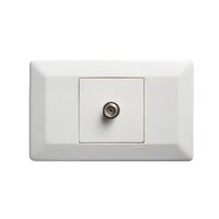 Como - Horizontal TV socket A/V socket 1 gang F type white