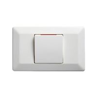 Como - Horizontal Single Pole Double Throw - rocker Intermediate switch 1 gang 10A 240V a.c. with red line white