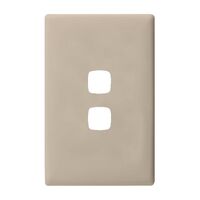 Linea - Coverplate 2 gang ghost gum