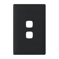 Linea - Coverplate 2 gang midnight dash