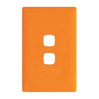 Linea Coverplate 2 gang orange crush
