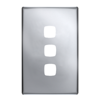 Linea - Coverplate 3 gang matt silver