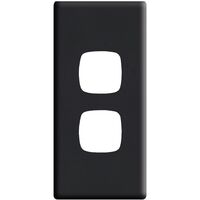 Linea - Architrave coverplate 2 gang midnight dash