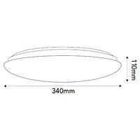 HPM Atis 17W LED Cool White Non Dimmable Oyster Light