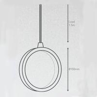 HPM Cersi 7W LED Warm White Circular Pendant Light White Finish