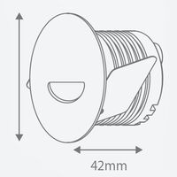 HPM CALLA 2.4W 24lm LED Warm White Step Light 45mm Polished Silver