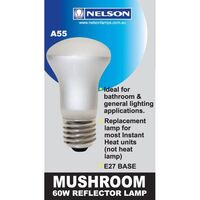Nelson E27 60W Incandescent Mushroom Lamp