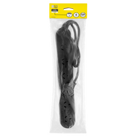 HPM Standard 6 Outlet Powerboard Black