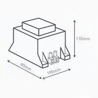 HPM 12V a.c. 150VA Self Reset Thermostat Transformer Black