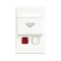 Excel Hospitality Keycard Switch - 2 x 20A Switches with Top Pocket Neons + 10A Independent Switch and Neon Below