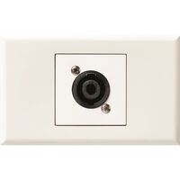 Excel - Speakon outlet 1 gang gloss white