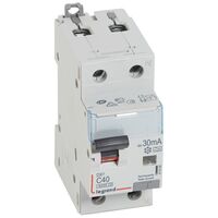 DX³ - RCBO 2P 6kA - A Type 30mA 230V a.c. - neutral on right hand side 1P+N 40A 2 module
