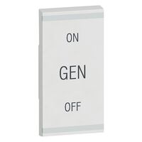 Arteor - MyHOME - Square key cover BUS/SCS - GEN/ON/OFF - 1 module - white
