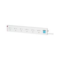 HPM General Purpose 6 Outlet 175J Surge Protected Powerboard White