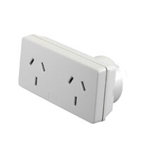 HPM 10A Left Hand Slimline Double Adaptor White