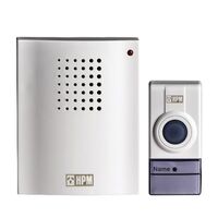 HPM Battery Operated Wireless Door Chime 50m Range White