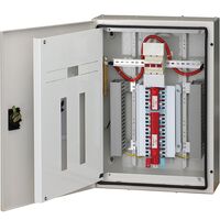 DBX³ - Distribution board IP42 2 DIN split chassis with main switch grey 12P+48P 250A 1200Hx590Wx225Dmm