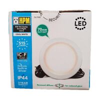 HPM DLI 5W 515lm LED Cool White Dimmable Downlight with Integrated Driver 70mm White