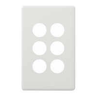 Excel Life Switch Coverplate 6 Gang Gloss White