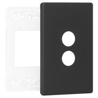 Excel Life Smart Grid & Plate for 2 Gang Switch or Dimmer Matt Black