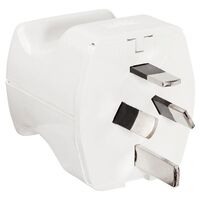 HPM 10A 4 Pins Finger Grip Rigid Impact Resisant Plug Top White