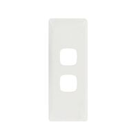 HPM Standard 2 Gang Architrave Cover Plate White