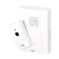 HPM Battery Operated Wireless Door Chime 30m Range White