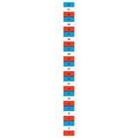 RED WHITE BLUE LABEL CHART ODD 1 TO 53 FROM BOTTOM