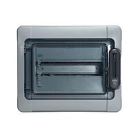Plexo3 IP65 Surface Mount Enclosure 12 Module Grey 282Hx340Wx141Dmm