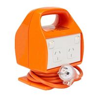 HPM Electrosafe 4 Outlet 10A Portable Powercentre with RCBO Protection Orange
