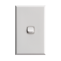 Excel - Vertical rocker switch - Single Pole Double Throw - 1 gang 2 way 10A 240V a.c. white