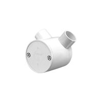 Clipsal - Cable Management, Junction Box, Standard Deep, 25mm I.D, 2 Way Angle Entry - Grey