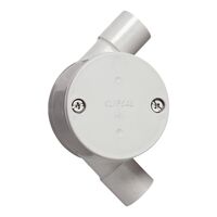 Clipsal - Cable Management, Junction Box, Standard, 25mm I.D, 2 Way Angle Entry - Grey