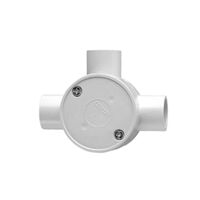 Clipsal - Cable Management, Round Junction Box, PVC, 20mm Entries, 3 Way - Grey