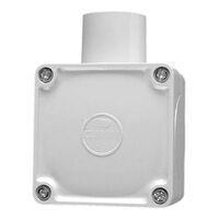 Clipsal - Cable Management, Junction Box, Square, PVC, 32mm Entries, 1 Way - Grey