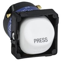Clipsal - Mechanisms, Bell Rocker, Marked "PRESS", 250V, 10A - White Electric