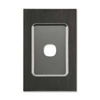 Saturn Series, Switch Grid Plate and Cover, 1 Gang, Vertical/Horizontal Mount - Horizon Black