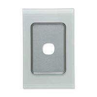 Saturn Series, Switch Grid Plate and Cover, 1 Gang, Vertical/Horizontal Mount - Ocean Mist