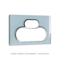 Saturn Series, Cover Socket Outlet, Twin switched, Horizontal - Horizon Silver