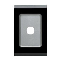 Saturn Series, Switch Grid Plate and Cover, 1 Gang, Vertical/Horizontal Mount - Espresso Black