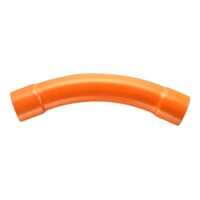 Clipsal - Cable Management, Conduit Bend, Large Sweep, 45Deg, PVC, 25mm - Electric Orange