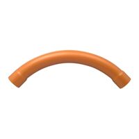 Clipsal - Cable Management, Conduit Bend, Large Sweep, 90Deg, PVC, 100mm - Electric Orange