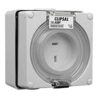Clipsal - 56 Series, Socket Outlet, 2 PIN Polarised, 15A - Resistant Orange