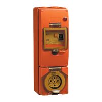 Clipsal - 56 Series, RCD Protected Switched Socket Outlet, 500V, 20A, 5 Round PIN, IP66, 3 Pole - Grey