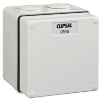 Clipsal - 56 Series, Junction Box, IP66, 1 Gang (101 x 101 x 91mm high) - Grey